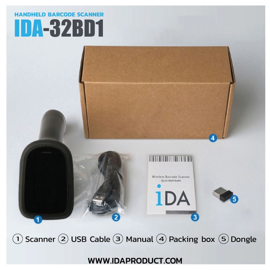 IDA 32BD1 Handheld Barcode Scanner